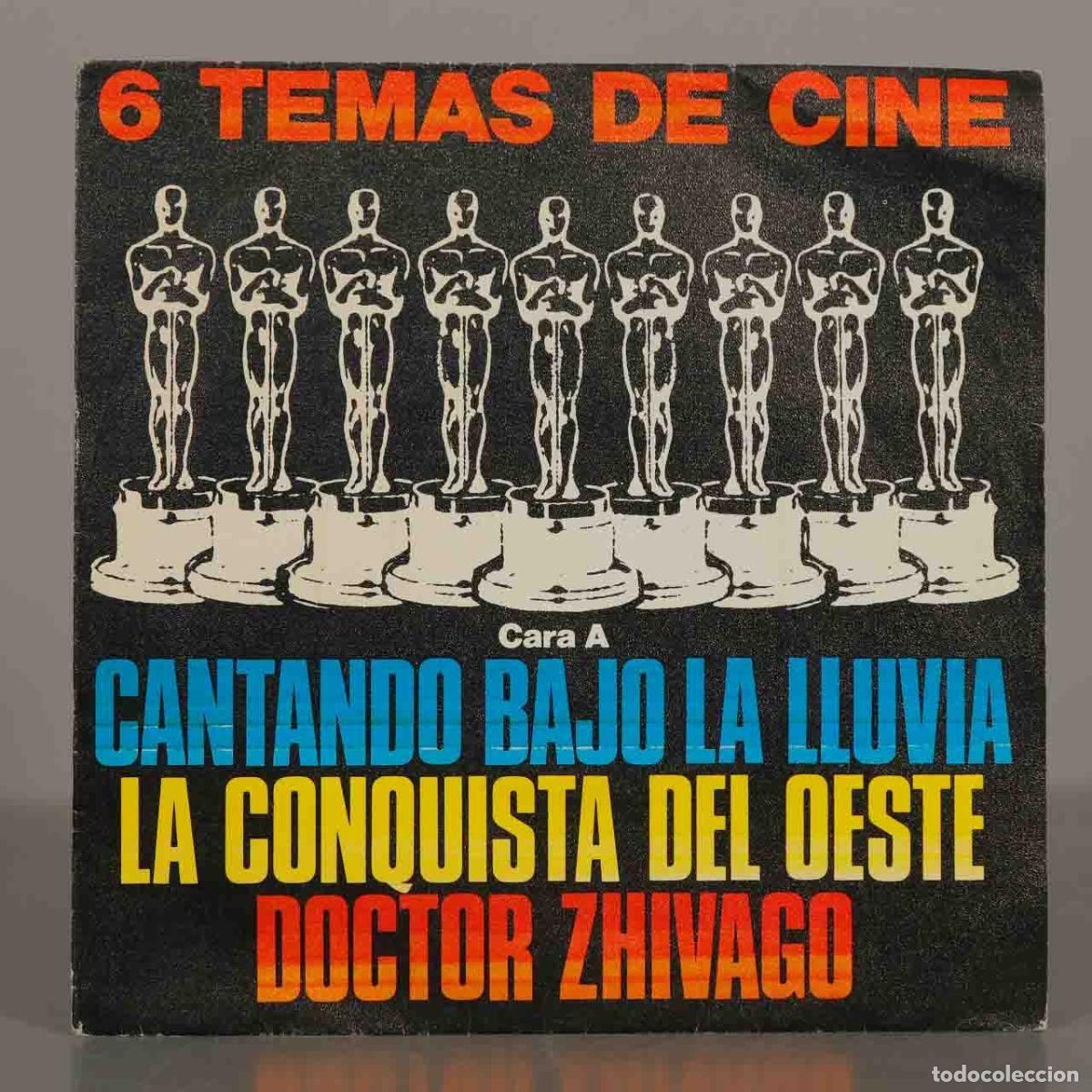 Discos de vinilo: SINGLE. 6 Temas de Cine - Cantando Bajo la Lluvia, La Conquista del Oeste, Doctor Zhivago - Polydor