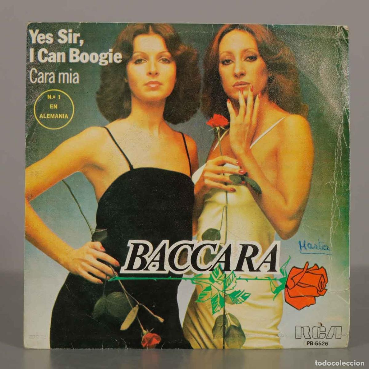 Discos de vinilo: SINGLE. Yes Sir, I Can Boogie - Cara mia - Baccara