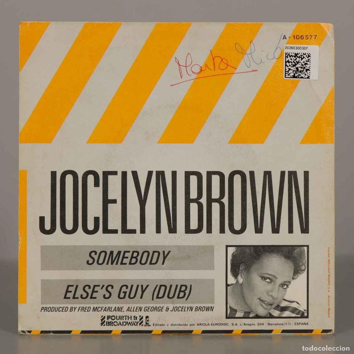 Discos de vinilo: SINGLE. Somebody Else&acute;s Guy - Jocelyn Brown. - Foto 2
