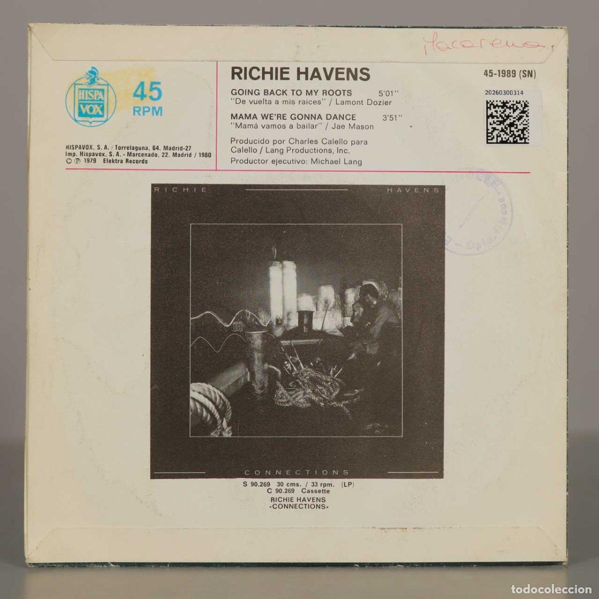 Discos de vinilo: SINGLE. Going Back To My Roots - Richie Havens - Foto 2