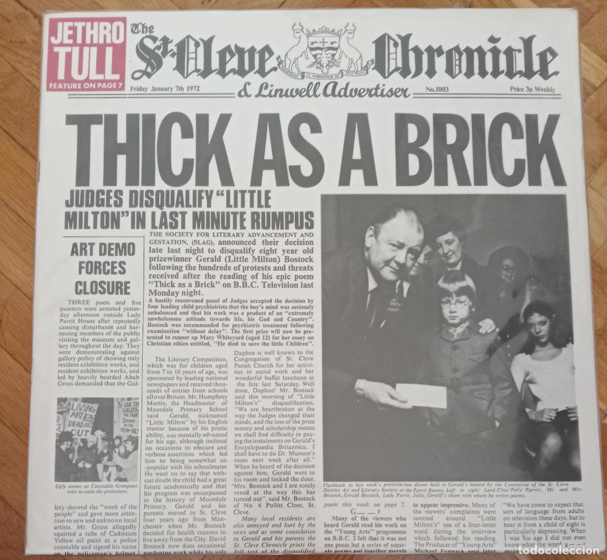 Discos de vinilo: Jethro Tull &lrm;&ndash; Thick As A Brick Lp 2022