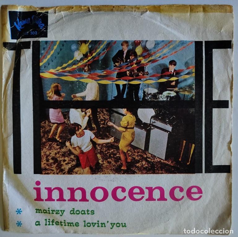 Discos de vinilo: Innocence. Mairzy Doats/ A lifetime lovin' you. Kama Sutra, Spain 1966 single