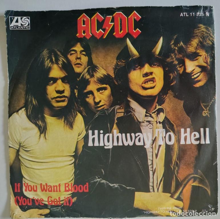 Discos de vinilo: AC-DC (ACDC). Highway to hell/ Night prowler. Atlantic, Germany 1979 single