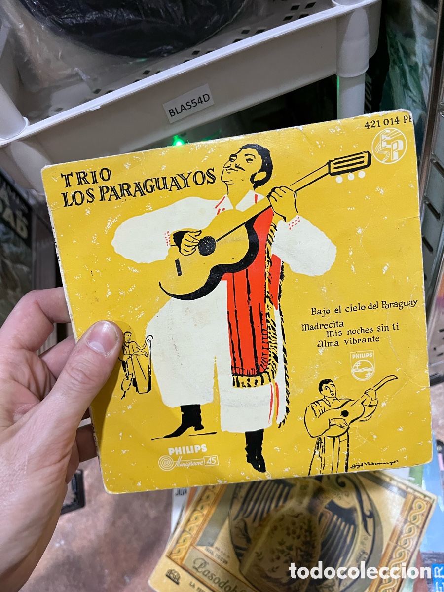 Discos de vinilo: BLAS54D TRIO LOS PARAGUAYOS Bajo el cielo del Paraguay Madrecita ep vinilo