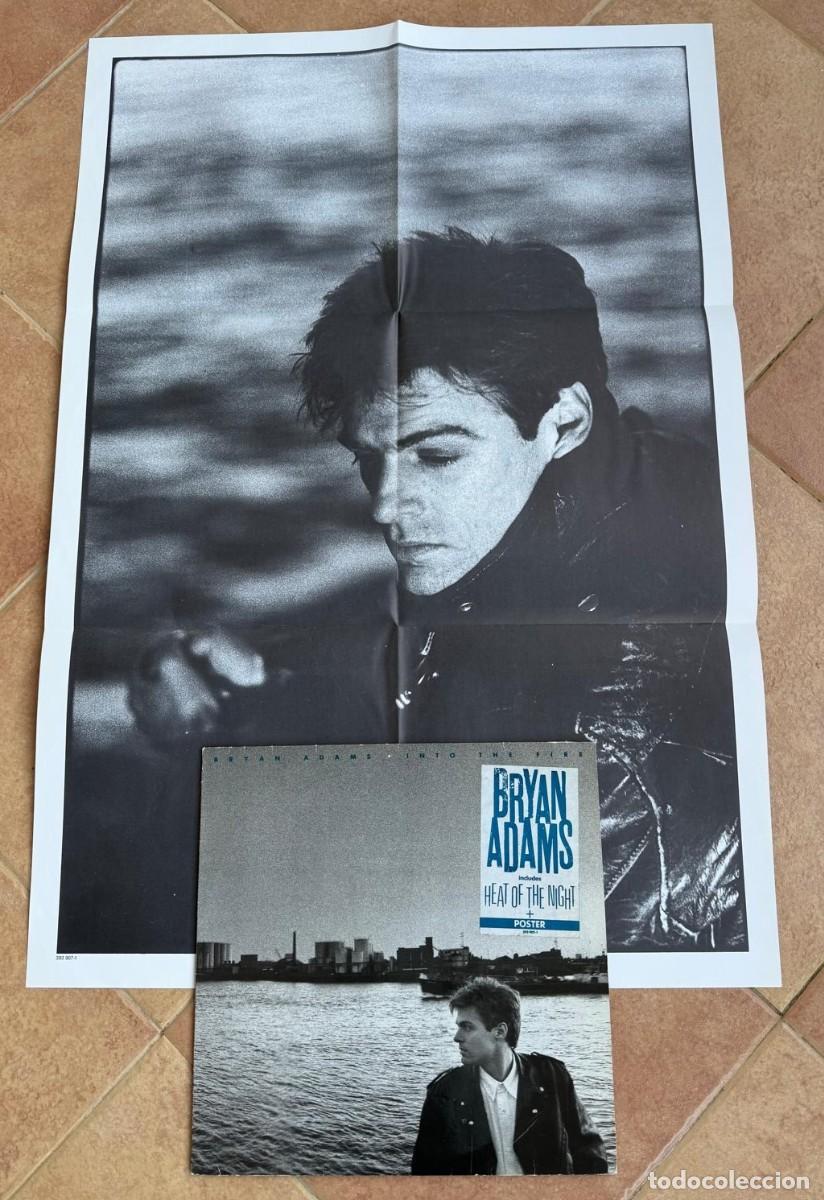 Discos de vinilo: bryan adams 33t into the fire (avec le poster) EX EX