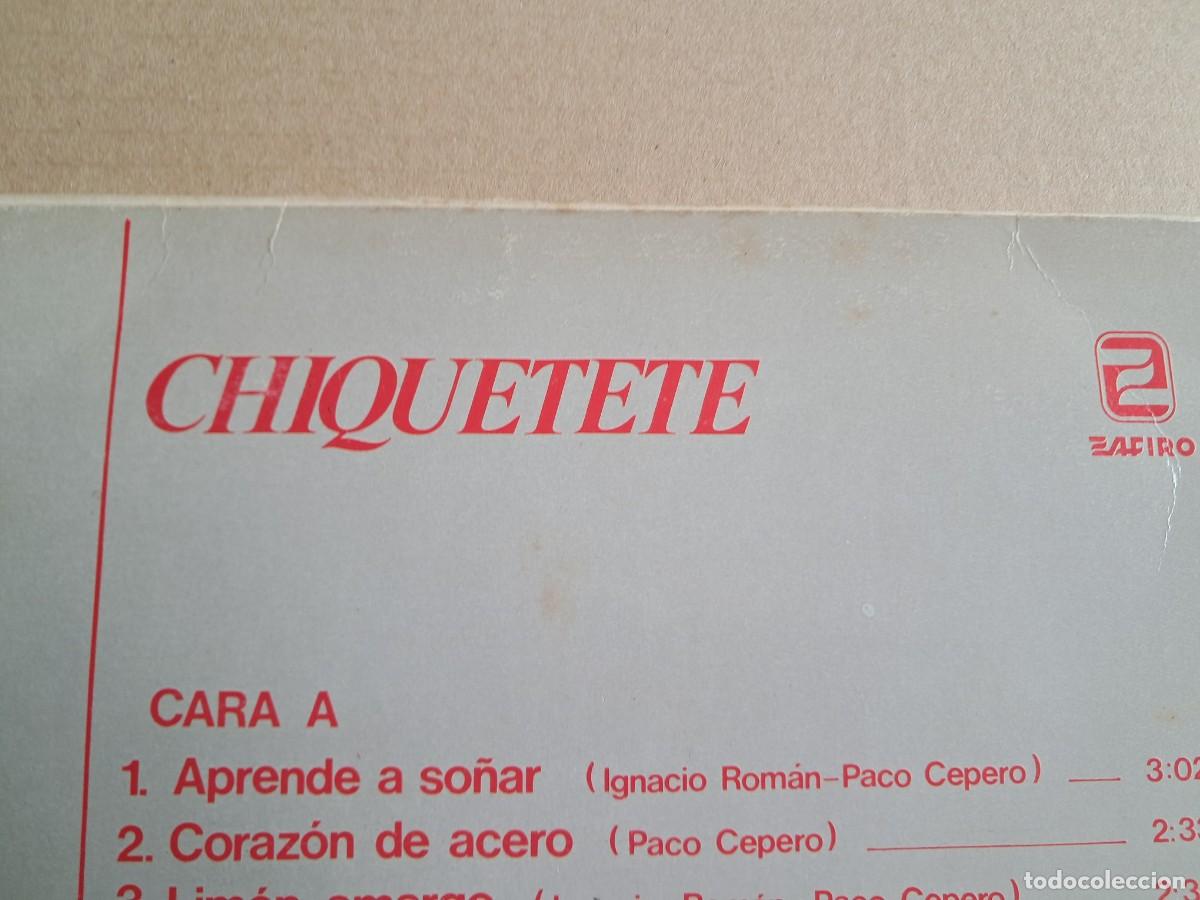 Discos de vinilo: CHIQUETETE - APRENDE A SO&Ntilde;AR LP 1982 - Foto 7