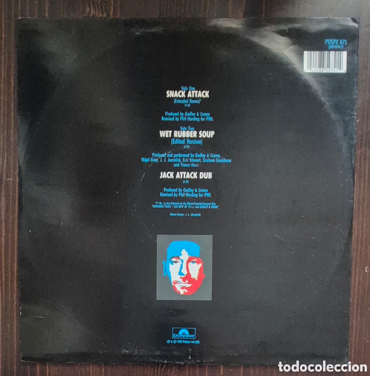 Discos de vinilo: MAXI - GODLEY & CREME - SNACK ATTACK - 1987 INGLATERRA - Foto 2