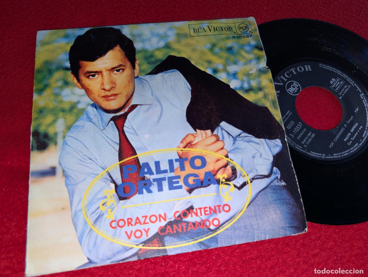 Discos de vinilo: PALITO ORTEGA Corazon contento/Voy cantando 7'' SINGLE 1968 RCA Victor ESPA&Ntilde;A SPAIN