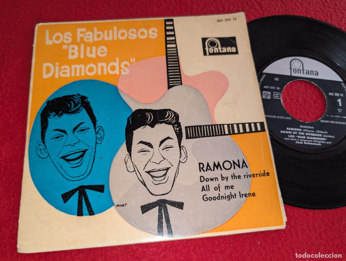 Discos de vinilo: LOS THE BLUE DIAMONDS Fabulosos. Ramona/All of me/Godnight Irene +1 EP 7'' 1960 Fontana ESPA&Ntilde;A SPAIN