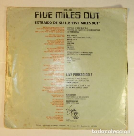 Discos de vinilo: MIKE OLDFIELD // FIVE MILES OUT //1982 // SINGLE - Foto 2