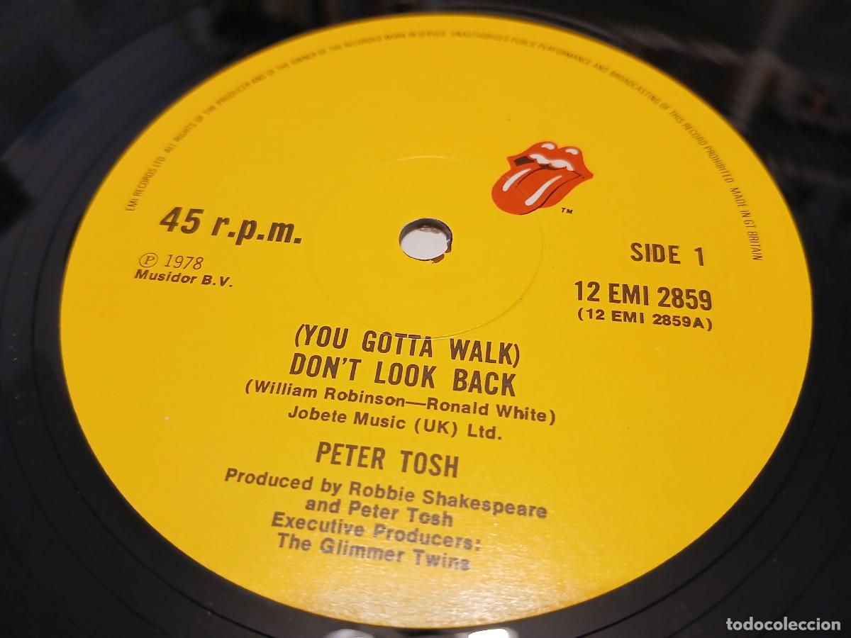 Discos de vinilo: Peter Tosh &ndash; Dont Look Back c/w Soon Come- (1978) maxi-single - Foto 3