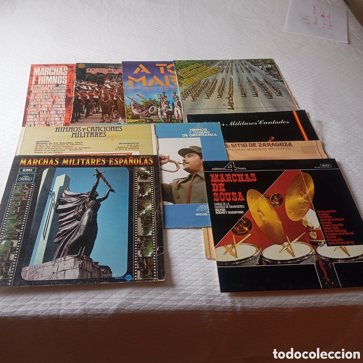 Discos de vinilo: Lote de 10 Discos Vinilo Marchas Militares. Lps