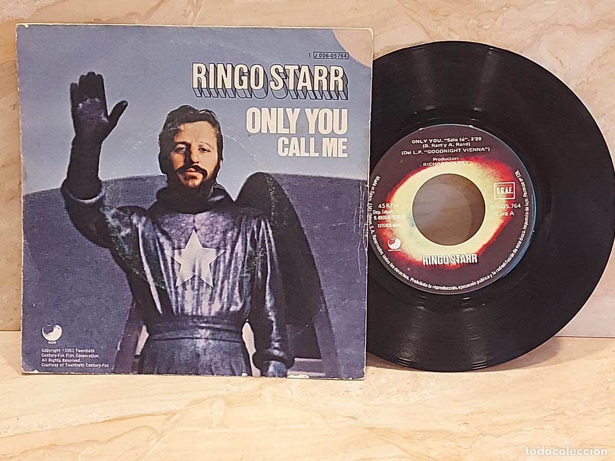 Discos de vinilo: RINGO STARR / ONLY YOU-CALL ME / SINGLE-APPLE RECORDS-1974 / MBC. ***