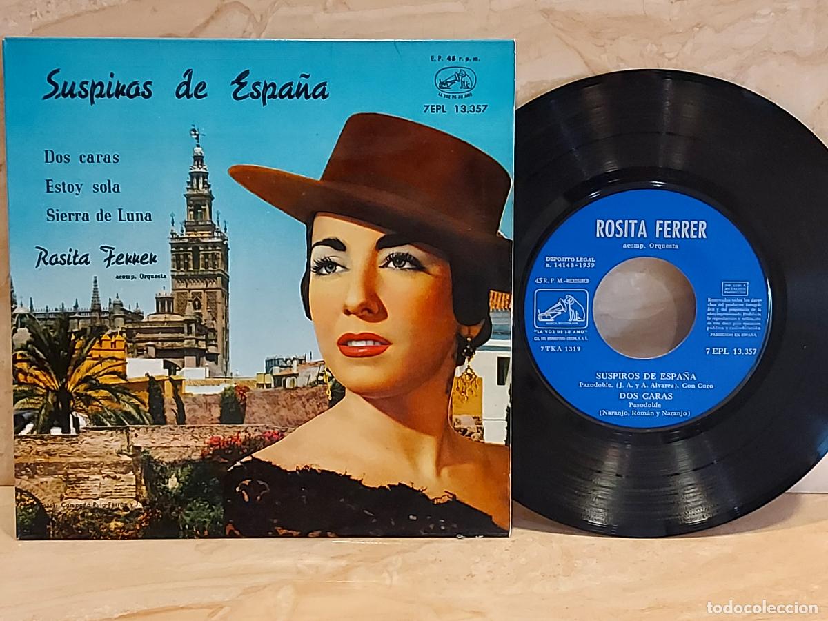 Discos de vinilo: ROSITA FERRER / SUSPIROS DE ESPA&Ntilde;A +3 / EP-V.S.A.-1959 / DE LUJO. ****