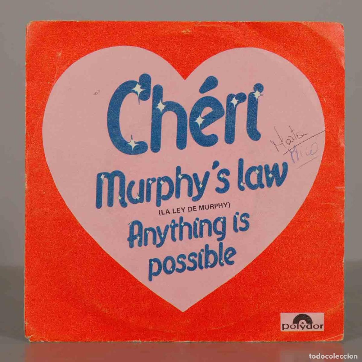 Discos de vinilo: SINGLE. Murphy&acute;s Law - Anything Is Possible - Ch&eacute;ri - Foto 1