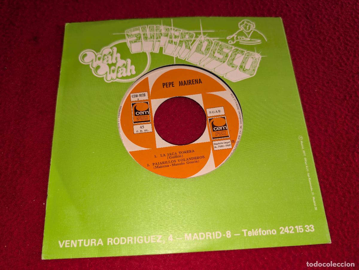 Discos de vinilo: PEPE MAIRENA La jaca torera/Pajarillos volanderos +2 EP 1969 CEM