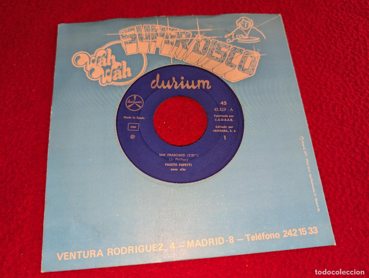 Discos de vinilo: FAUSTO PAPETTI San Francisco/Ode to Billie Joe 7'' SINGLE 1967 Durium ESPA&Ntilde;A SPAIN