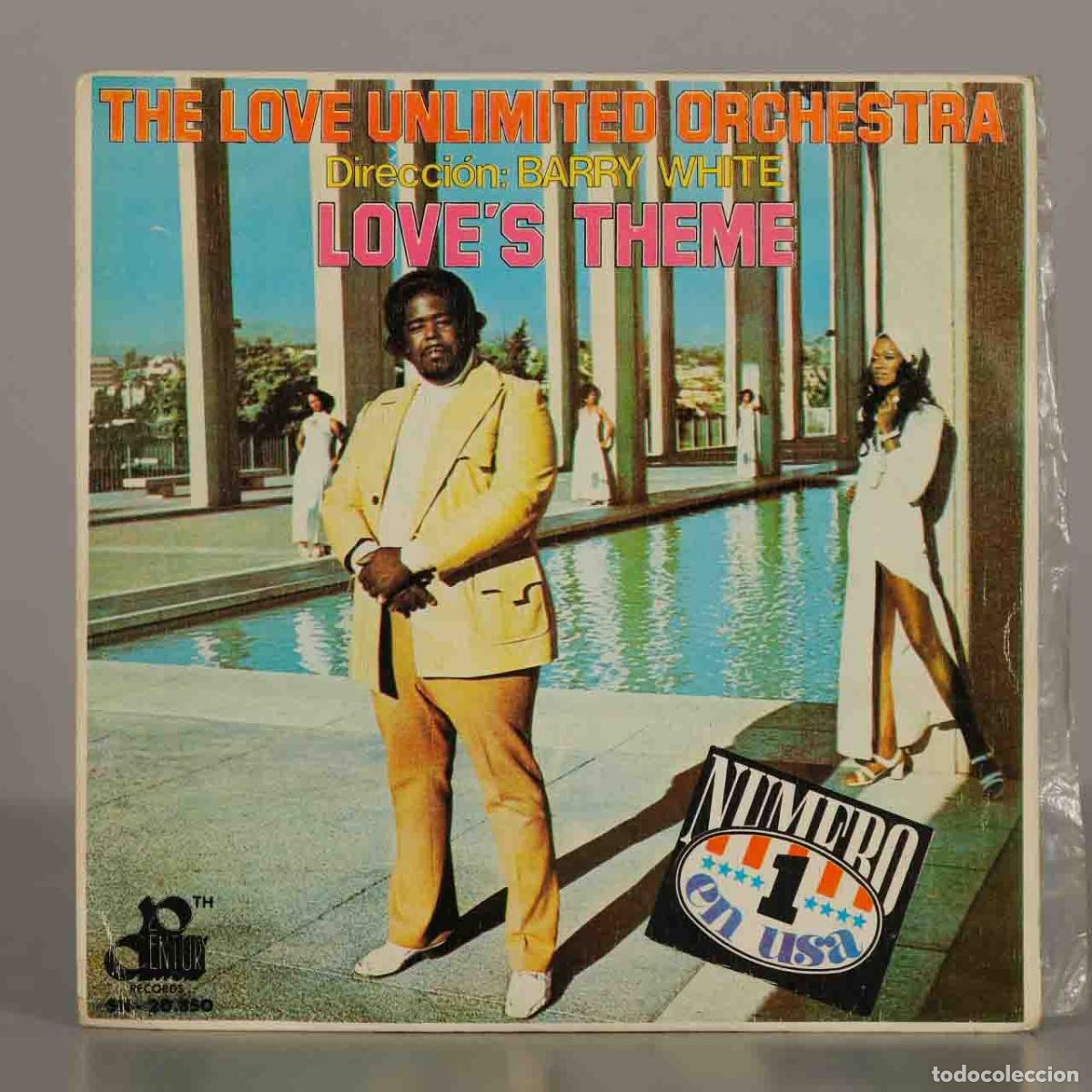 Discos de vinilo: SINGLE. The Love Unlimited Orchestra - Barry White - Love&acute;s Theme