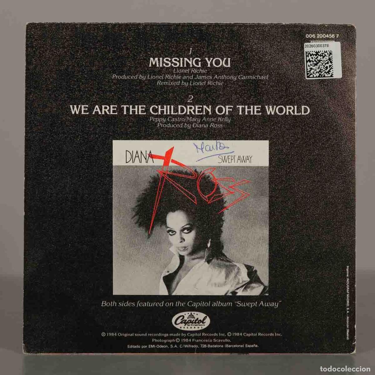 Discos de vinilo: SINGLE. Missing You - Diana Ross - Foto 2