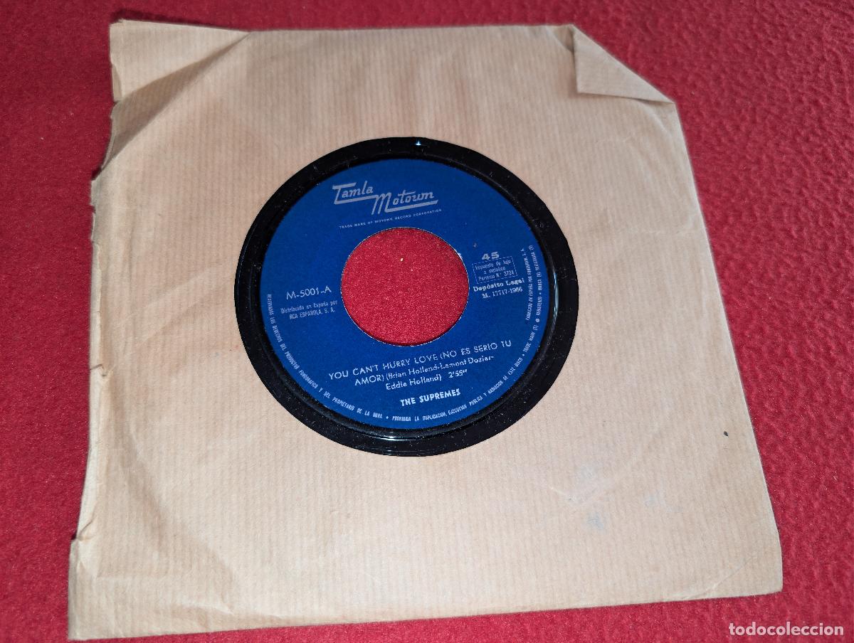 Discos de vinilo: THE SUPREMES You can't hurry love/Put yourself in my place 7'' SINGLE 1966 Tamla SPAIN ESPA&Ntilde;A