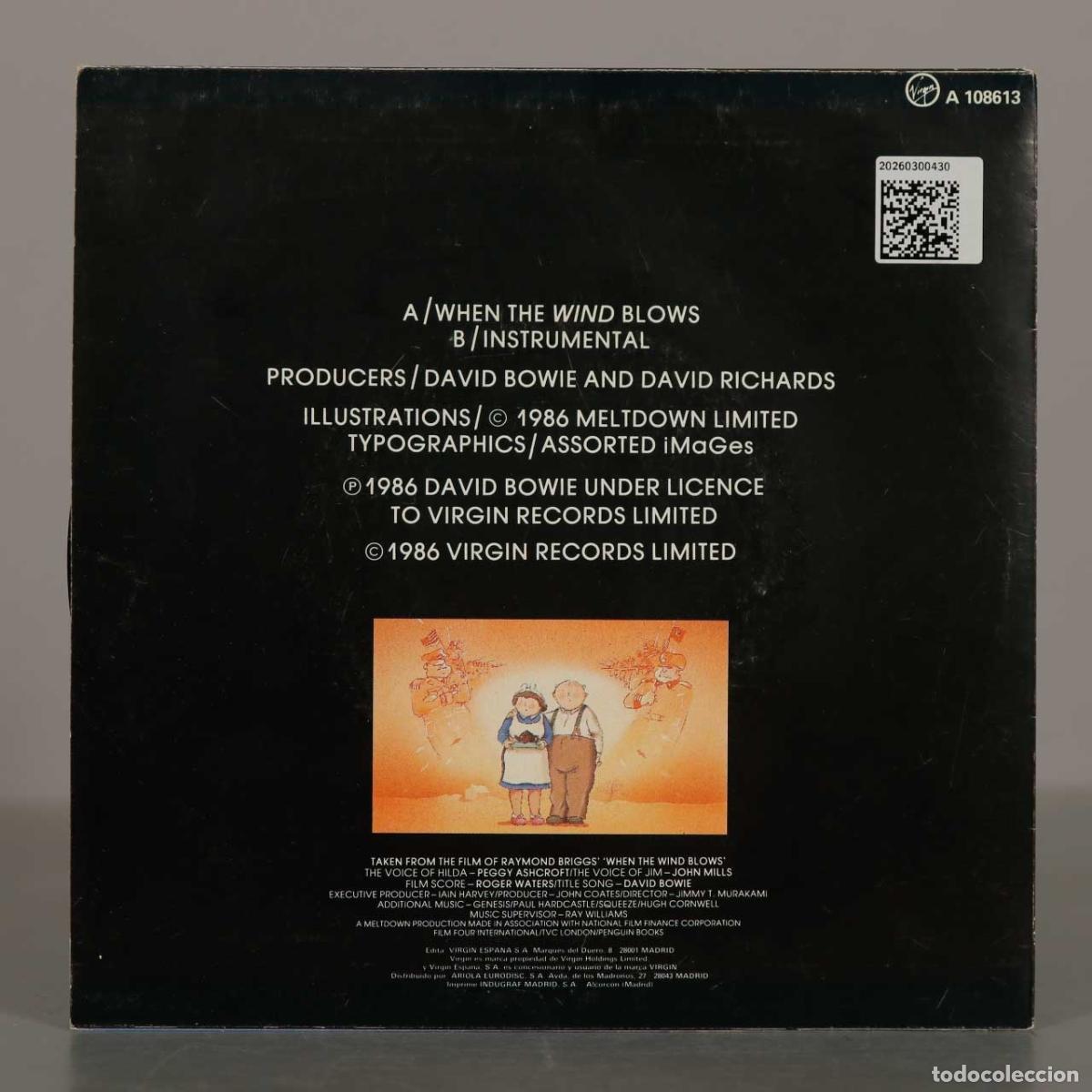Discos de vinilo: SINGLE. When The Wind Blows - David Bowie - Foto 2