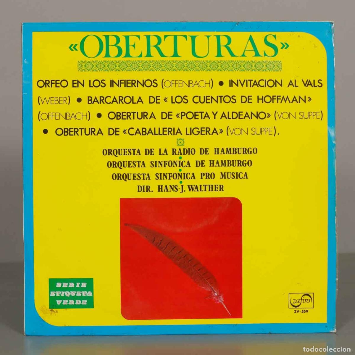 Disques de vinyle: LP. Oberturas - Hans-J&uuml;rgen Walther, Orquesta de la Radio de Hamburgo, Orquesta Sinf&oacute;nica Pro Music