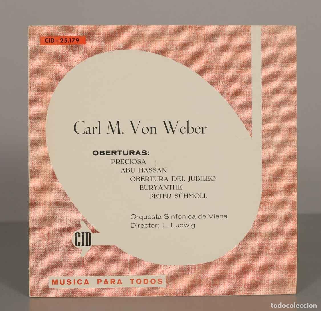 Discos de vinil: LP. Carl Maria von Weber: Oberturas - Orquesta Sinf&oacute;nica de Viena - L. Ludwig