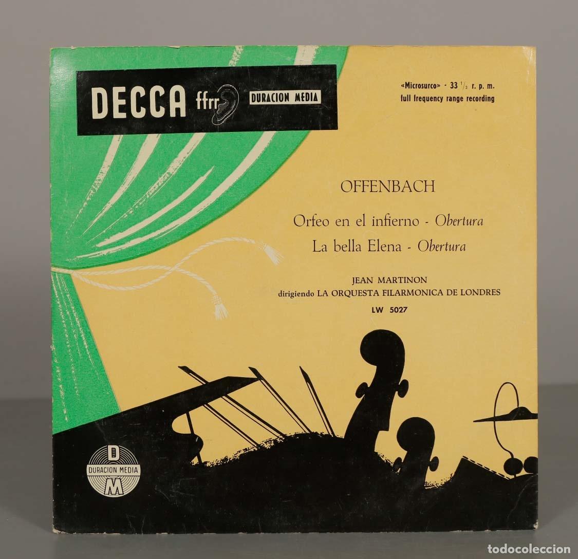 Discos de vinilo: LP. Offenbach: Orfeo en el infierno - Obertura, La bella Elena - Obertura - Jean Martinon, Orquesta