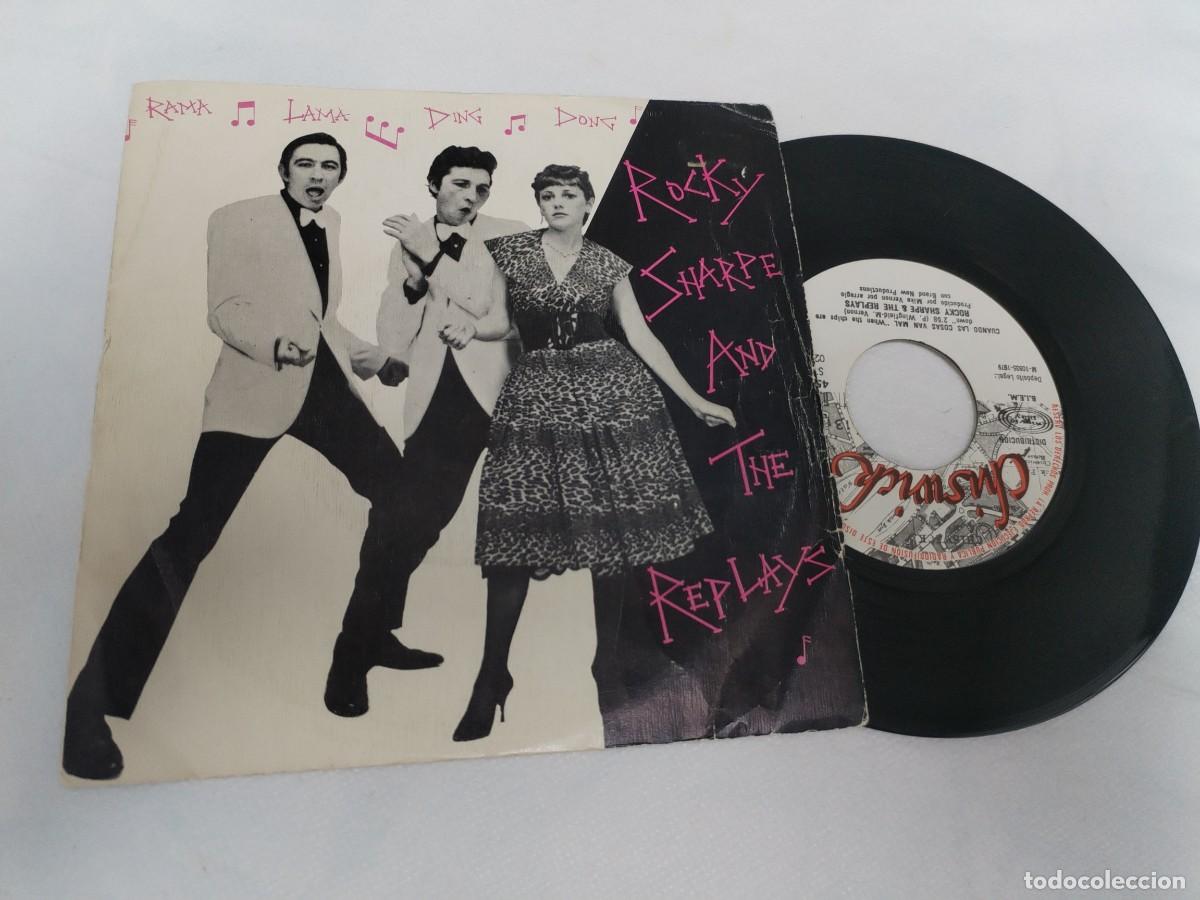 Discos de vinilo: ROCKY SHARPE AN THE REPLAYS - RAMA LAMA DING DONG . SINGLE DE 1979 - CHISWICK - BUEN ESTADO