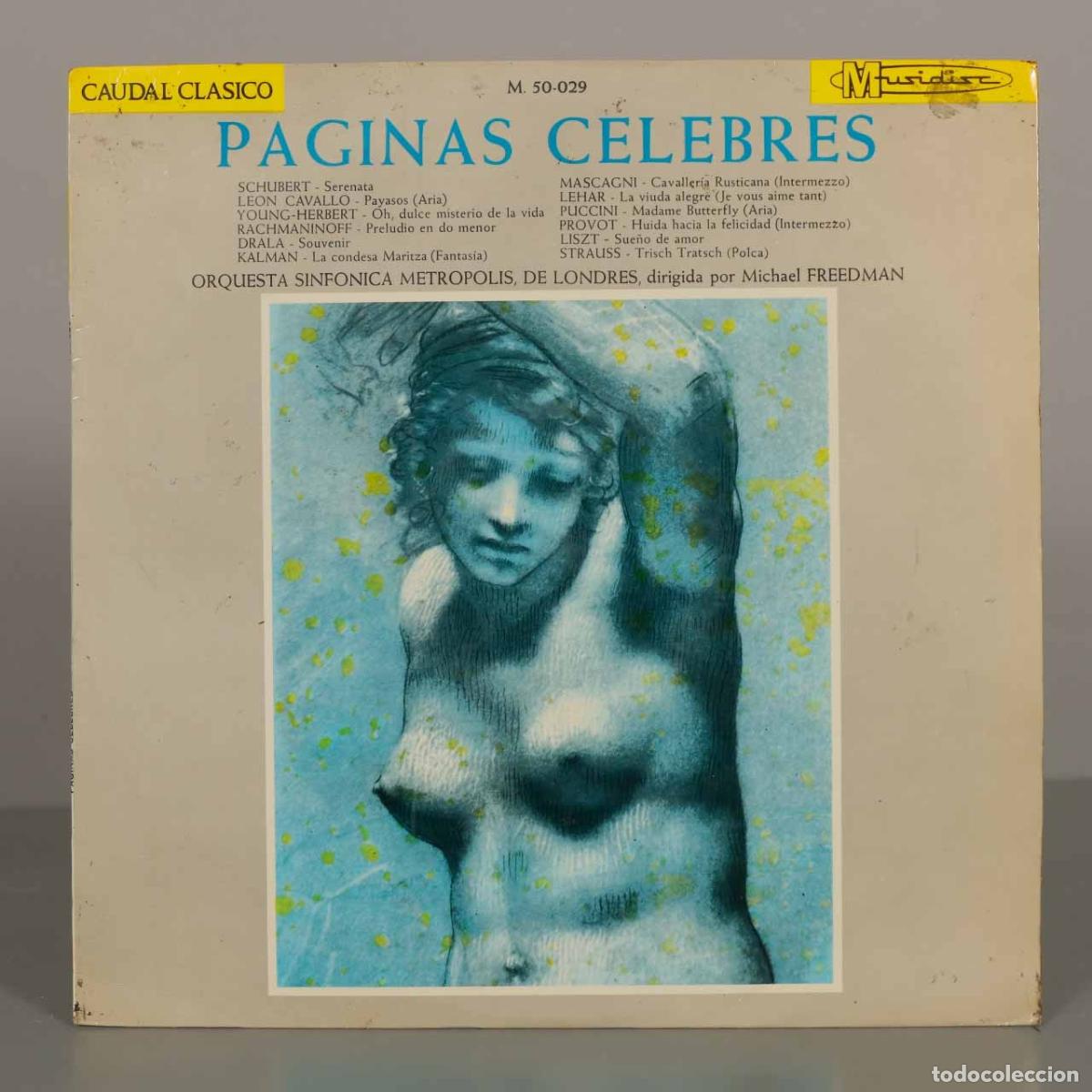 Discos de vinilo: LP. Paginas Celebres - Orquesta Sinf&oacute;nica Metr&oacute;polis de Londres, Michael Freedman
