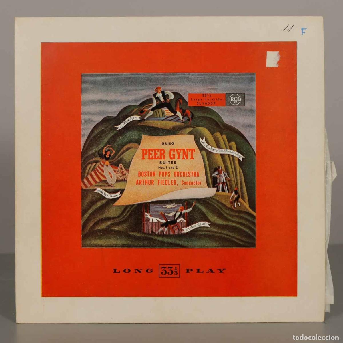 Discos de vinilo: LP. Grieg - Peer Gynt Suites Nos. 1 And 2 - Boston Pops Orchestra, Arthur Fiedler - RCA Victor Red