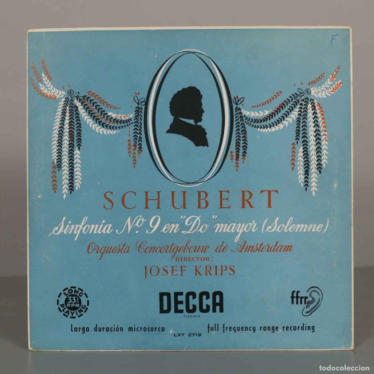 Discos de vinilo: LP. Schubert - Sinfon&iacute;a N&ordm; 9 en Do mayor (Solemne) - Orquesta Concertgebouw de Amsterdam, KRIPS