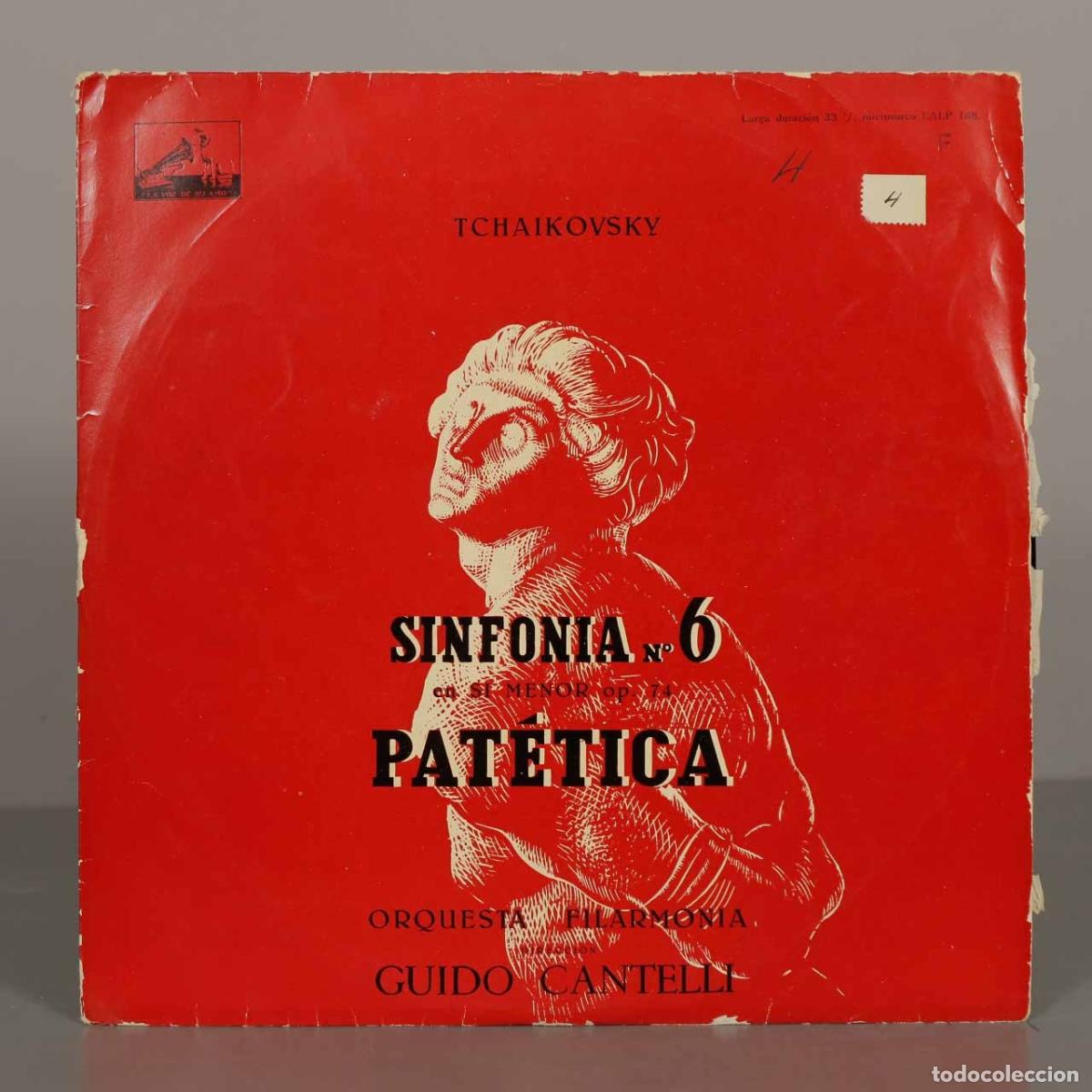Discos de vinilo: LP. Sinfon&iacute;a n.&ordm; 6 Pat&eacute;tica - Piotr Ilich Tchaikovsky - Guido Cantelli, Orquesta Filarmon&iacute;a