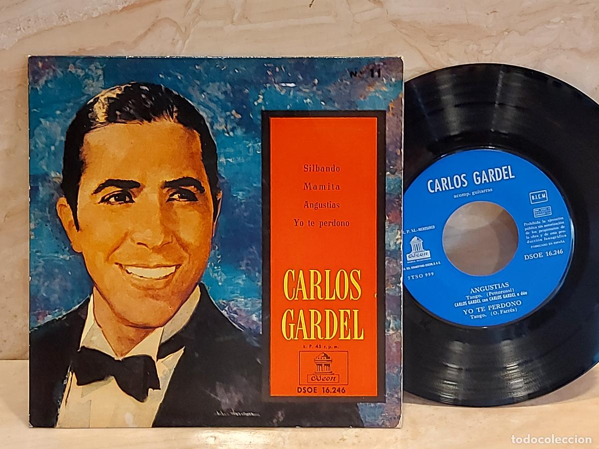 Discos de vinilo: CARLOS GARDEL / SILBANDO +3 / EP-ODEON-1958 / DE LUJO. ****