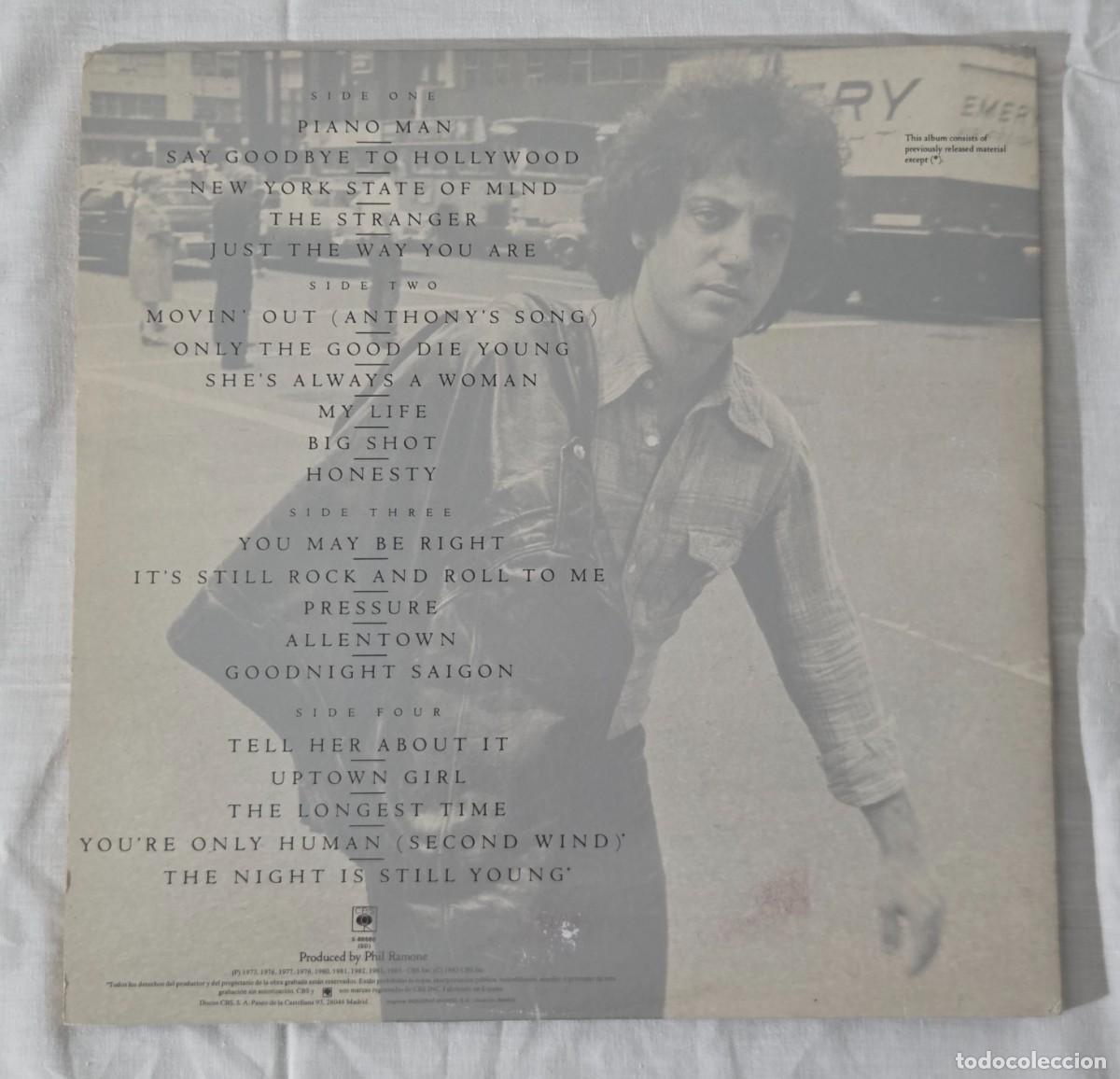 Discos de vinilo: Doble LP Vinilo Billy Joel, Greatest Hits - Foto 3