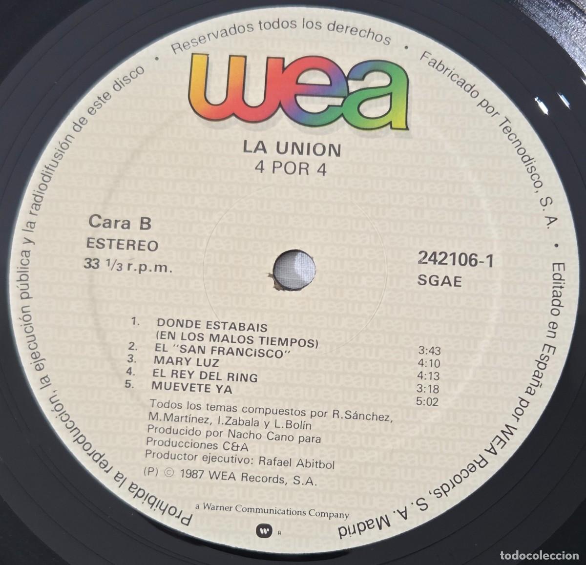Discos de vinilo: LP Vinilo La Union, 4x4. - Foto 7