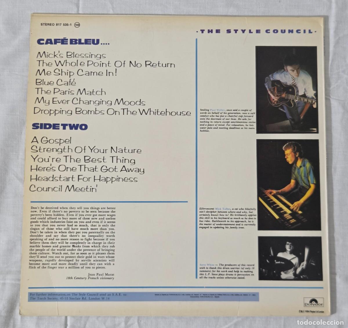 Discos de vinilo: LP Vinilo Caf&eacute; Bleu, The Style Council - Foto 3