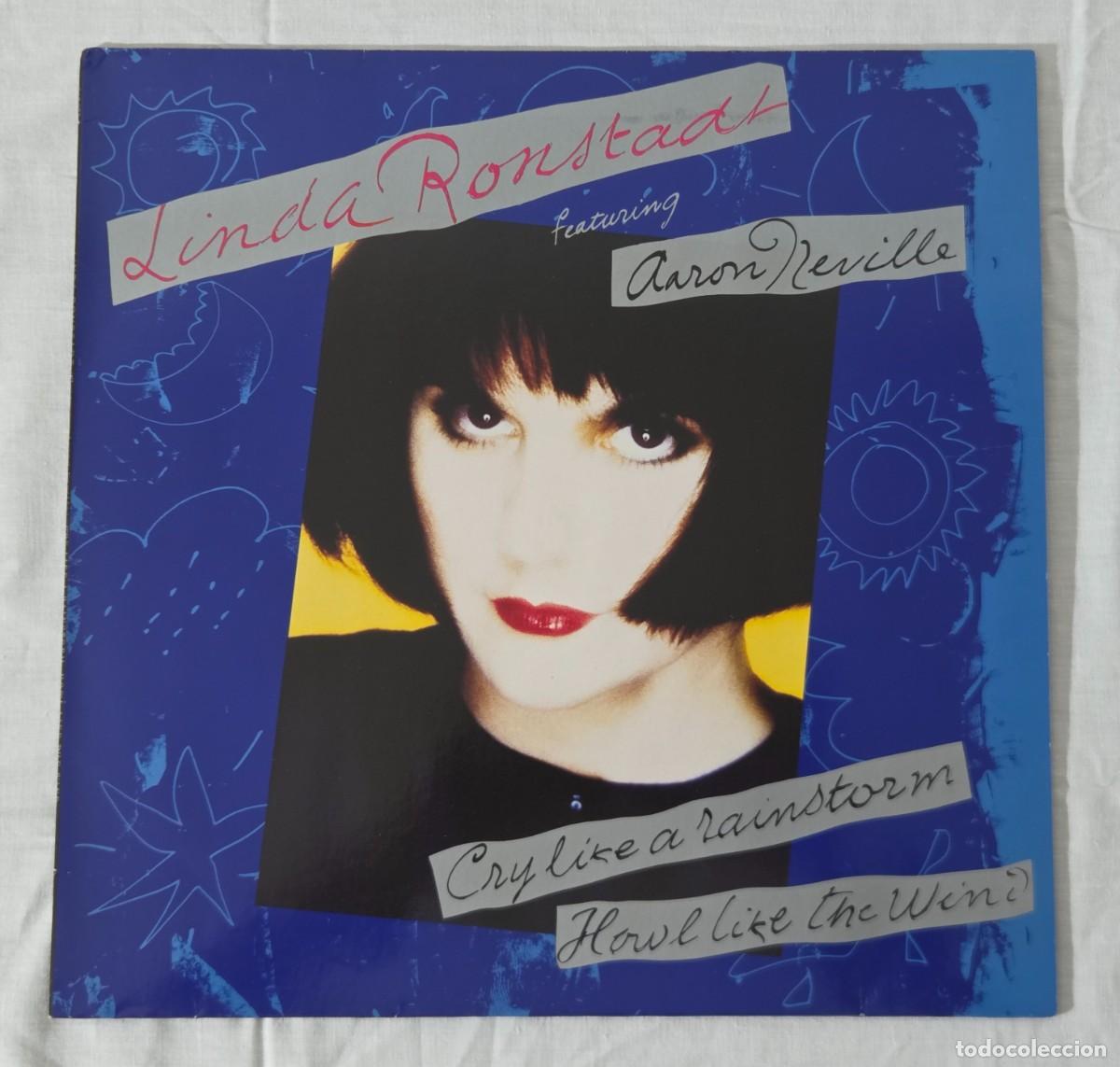 Discos de vinilo: LP Vinilo Linda Ronstadt + Aaron Neville, Cry Like A Rainstorm, Howl Like The Wind
