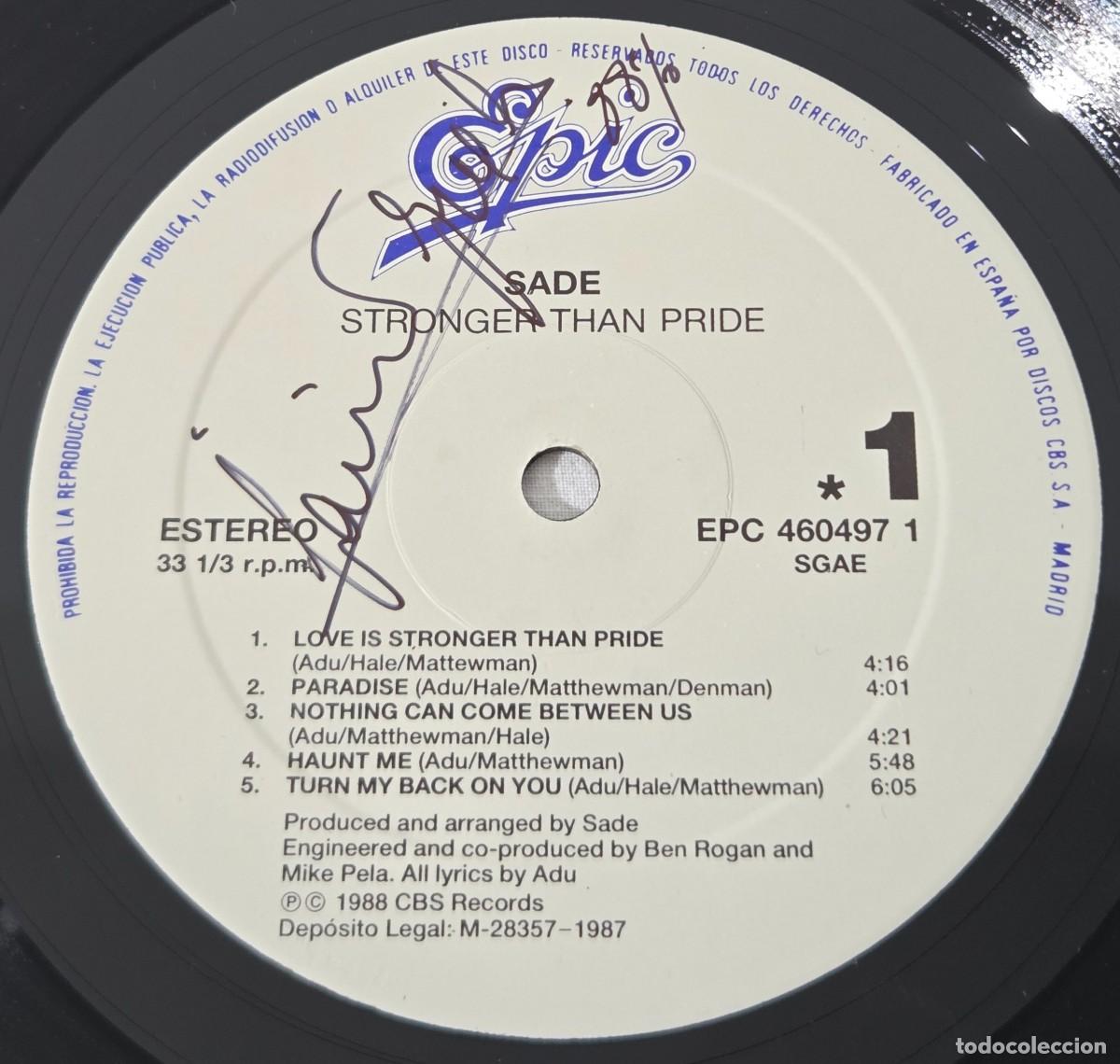 Discos de vinilo: LP Vinilo Sade, Stronger Than Pride - Foto 6
