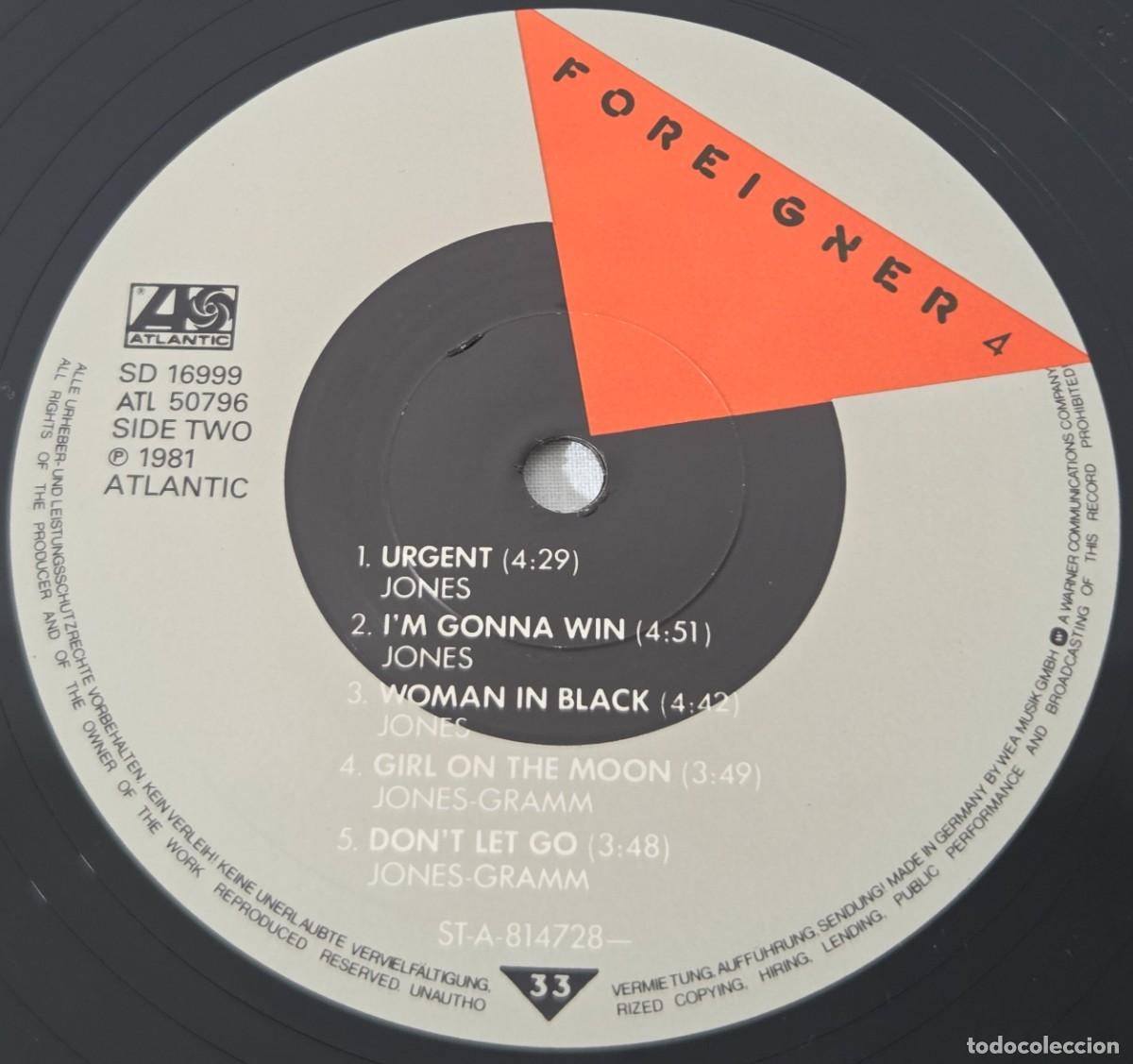 Discos de vinilo: LP Vinilo Foreigner, 4, 1981 - Foto 7