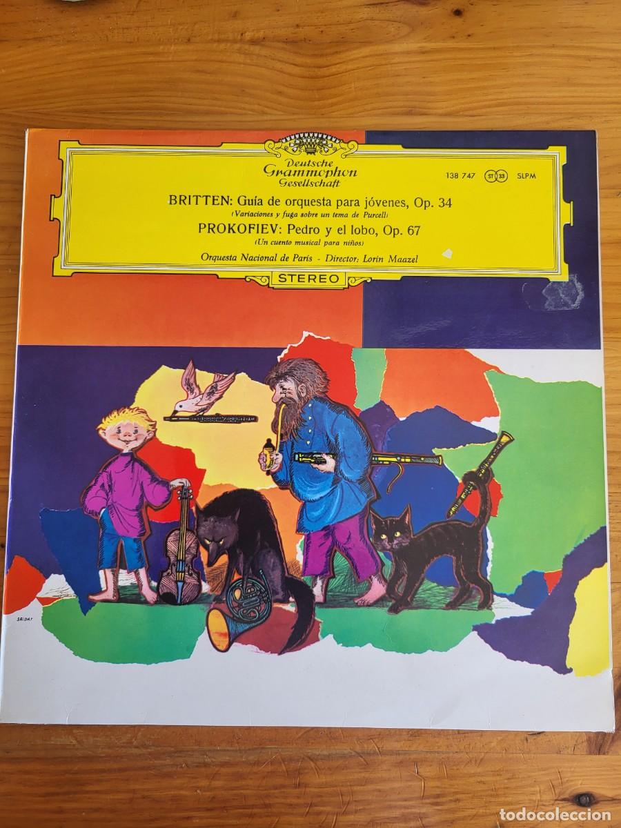Discos de vinilo: GU&Iacute;A DE ORQUESTA PARA J&Oacute;VENES Op.34, PEDRO Y EL LOBO