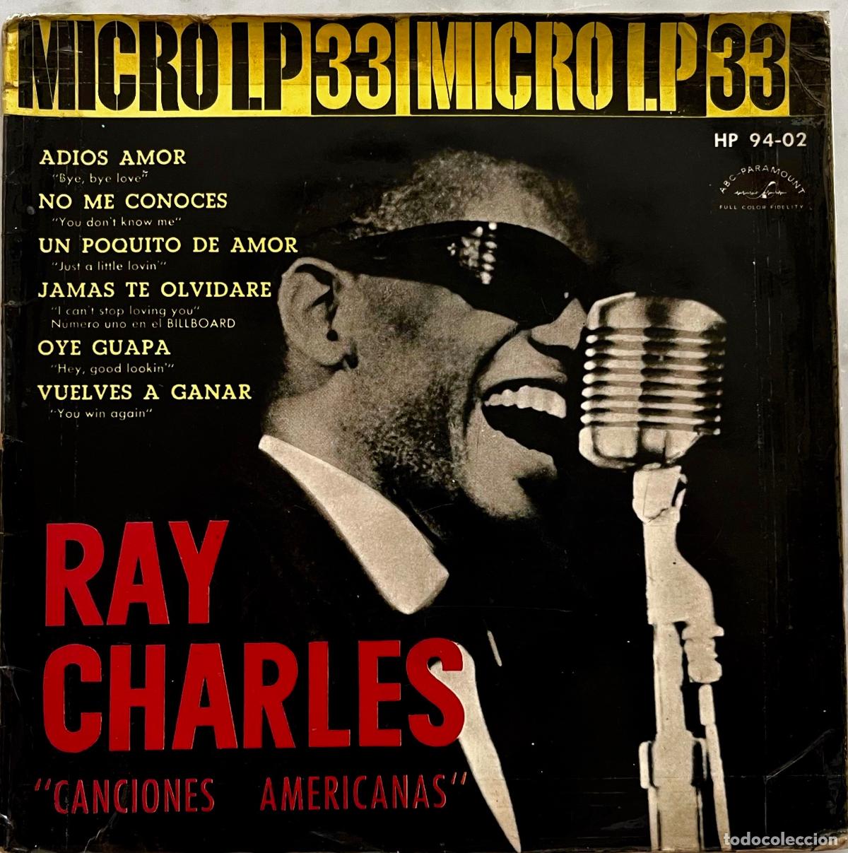 Discos de vinilo: RAY CHARLES. ADIOS AMOR + 5 TEMAS. 33 RPM MICRO LP CON FORMATO DE EP PORTADA DOBLE 1962
