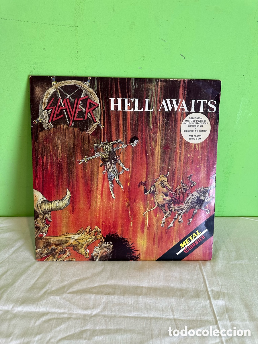 Discos de vinilo: Vinilo Slayer Hell Awaits metal thrash original