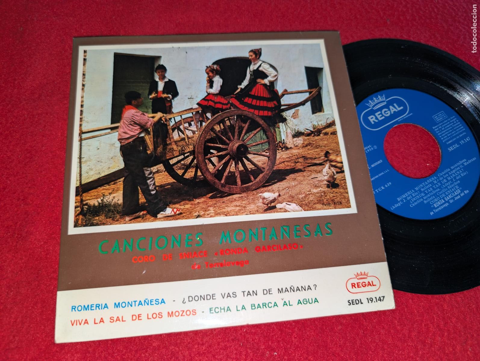 Discos de vinilo: CORO SNIACE RONDA GARCILASO de TORRELAVEGA Canciones monta&ntilde;esas ep 7'' FOLK CANTABRIA