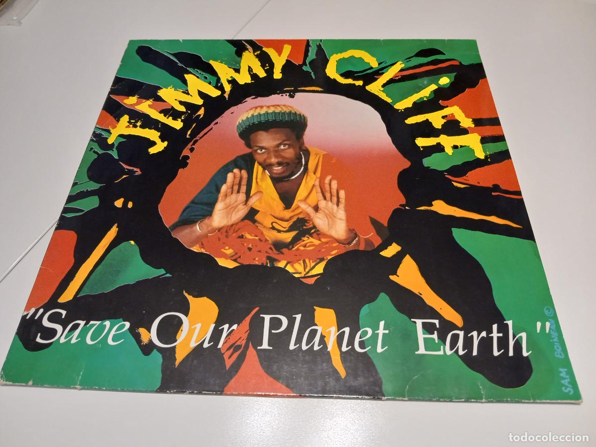 Discos de vinilo: Jimmy Cliff &ndash; Save Our Planet Earth- (1990) LP disco vinilo