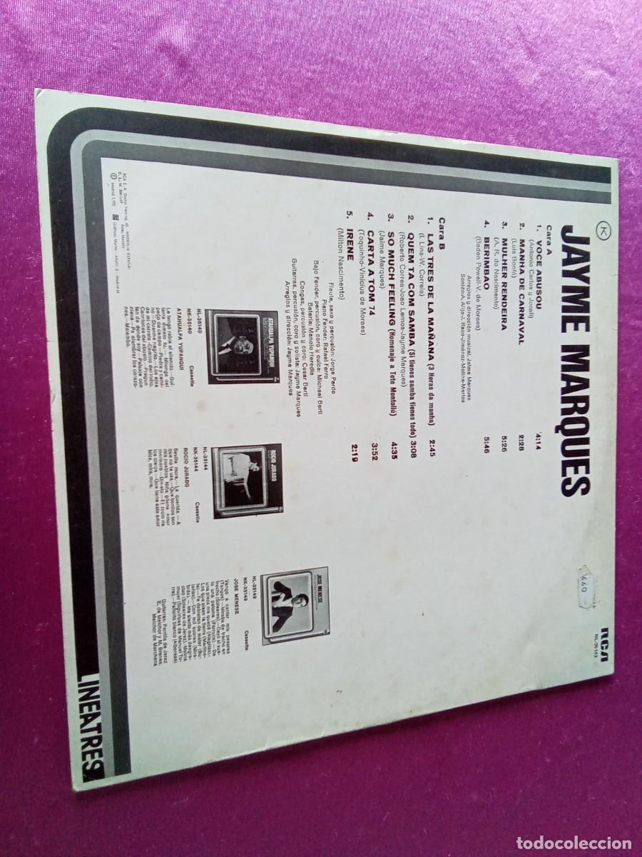 Discos de vinilo: JAYME MARQUES 1977 LP L32 2 - Foto 4