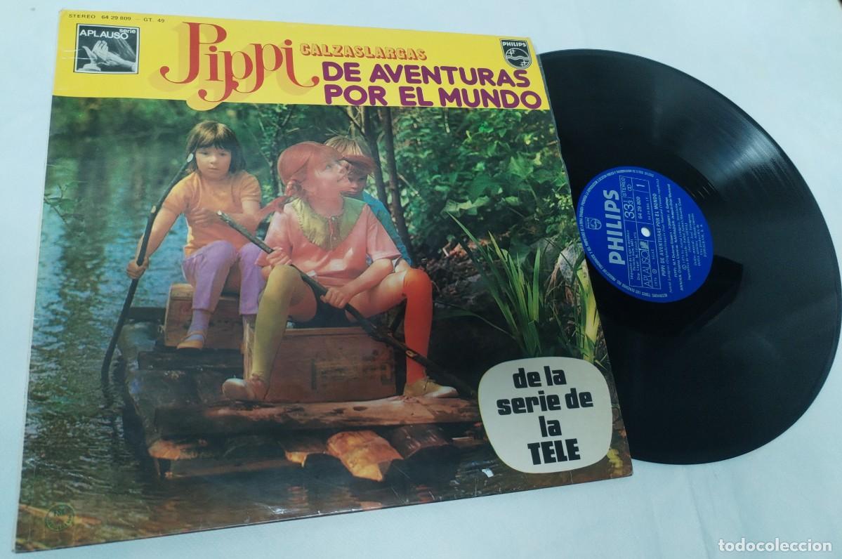 Discos de vinilo: PIPI CALZASLARGAS - DE AVENTURA POR EL MUNDO...LP DE PHILIPS - 1975 - ORIGINAL - CANCIONES Y RELATO