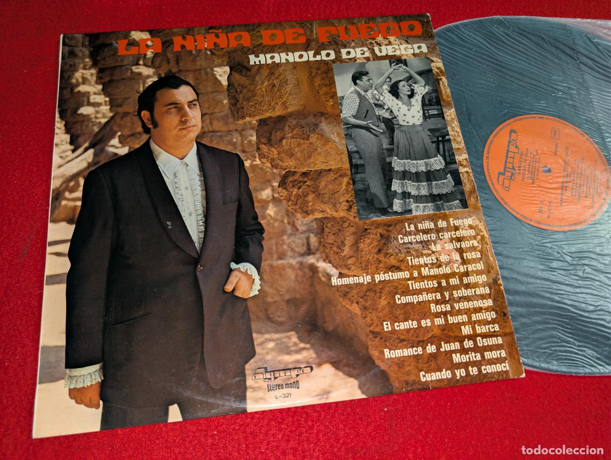 Discos de vinilo: MANOLO DE VEGA La ni&ntilde;a de fuego LP 1975 Olympo PARQUE G&Uuml;ELL GAUDI