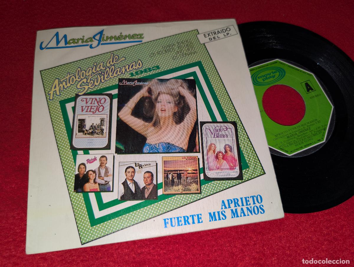 Discos de vinilo: MARIA JIMENEZ Aprieto fuerte mis manos/Haciendome vibrar 7'' SINGLE 1983 Movieplay