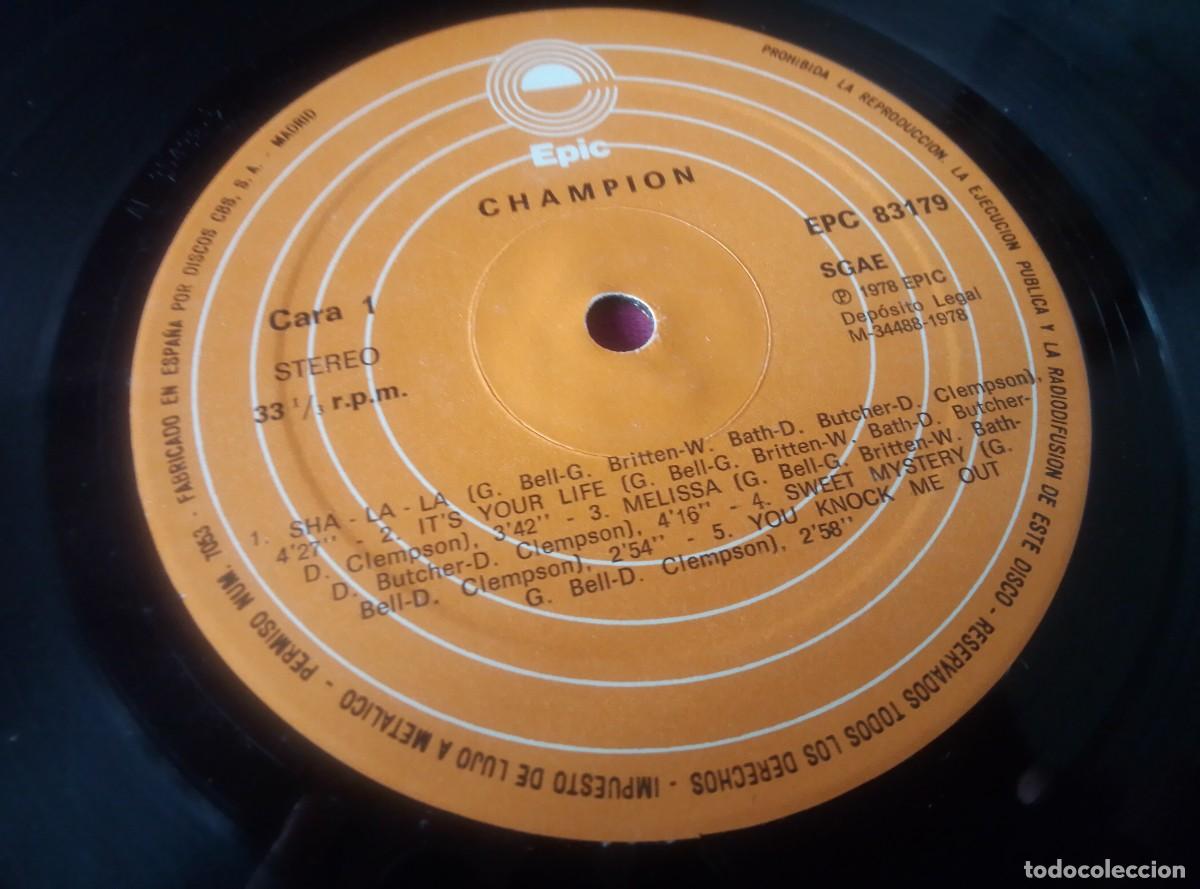 Discos de vinilo: CHAMPION SHA LA LA 1978 LP L32 2 - Foto 3